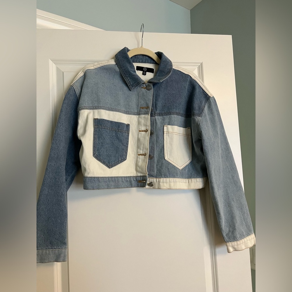 Color Blocked Jean Jacket
